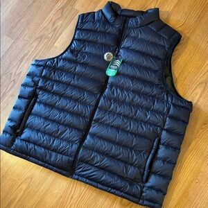 Solaris Men’s NEW Navy Blue Down Packable Puffer Vest    4X Tall